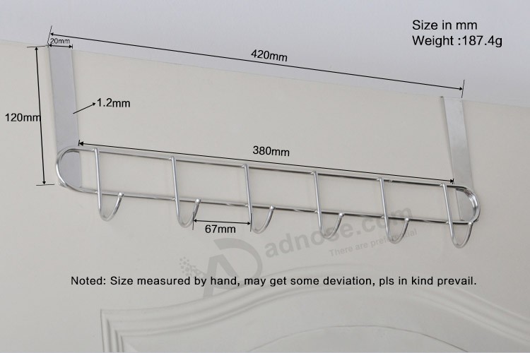 Stainless steel hooks size