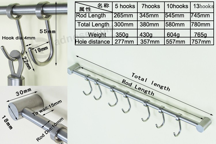 Stainless steel hooks