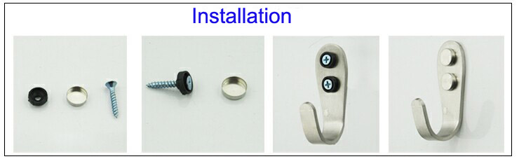 installation Stainless steel hooks 