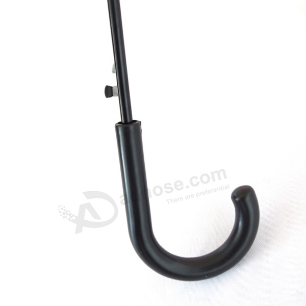 black plastic curved handle