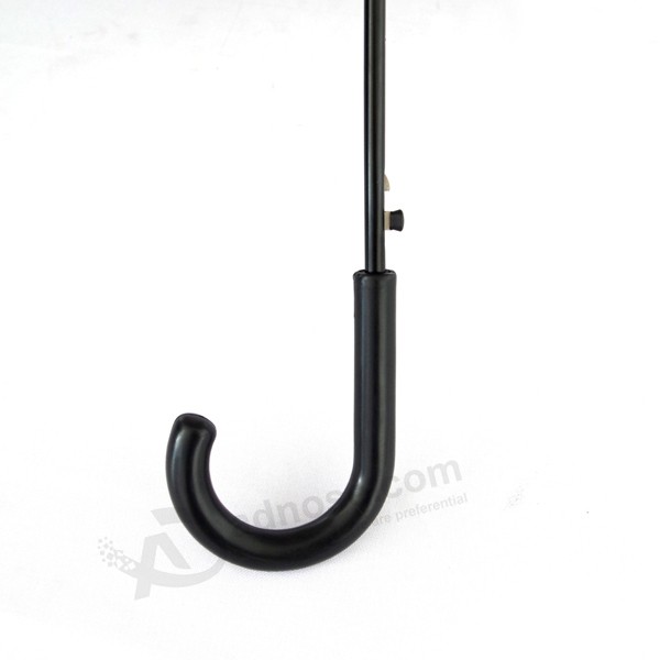 black plastic curved handle