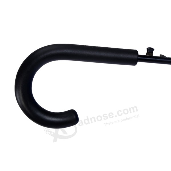 black plastic curved handle