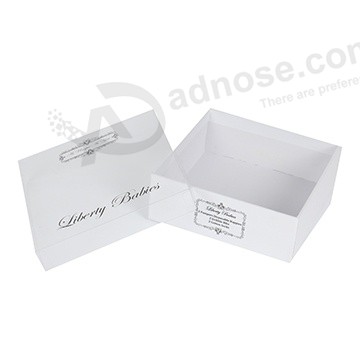 White Gift Boxes With Clear Lids Open