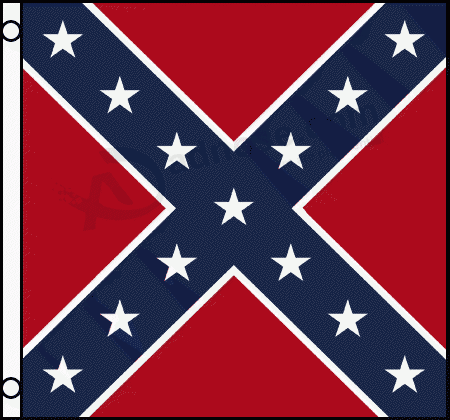 Co<em></em>nfederate Battle Flag 3x3ft Poly