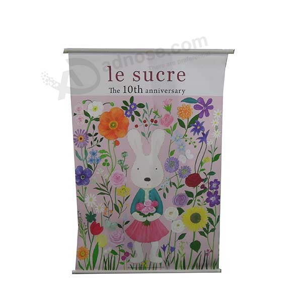 Hot sale fabric hanging scroll banner printing