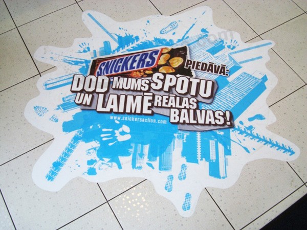  3d advertising Floor self adhensive vinyl sticker 