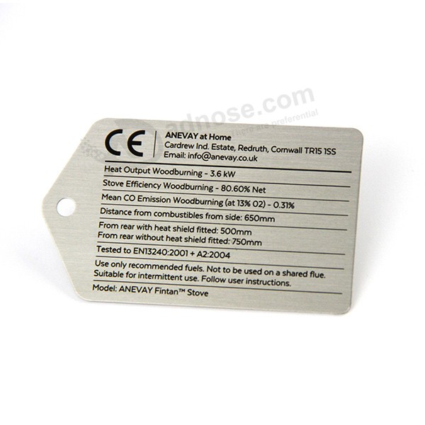 aluminum data plates metal labels