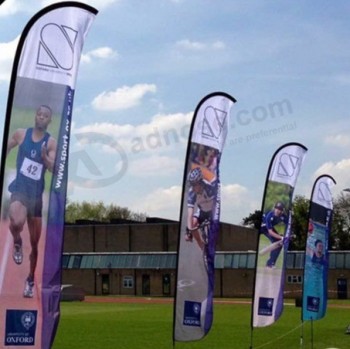 Cheap wholesale display outdoor dye sublimation printing promotional custom beach flags printing