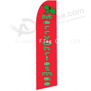 High-end custom 322x75 Merry Christmas swooper flag christmas decorations