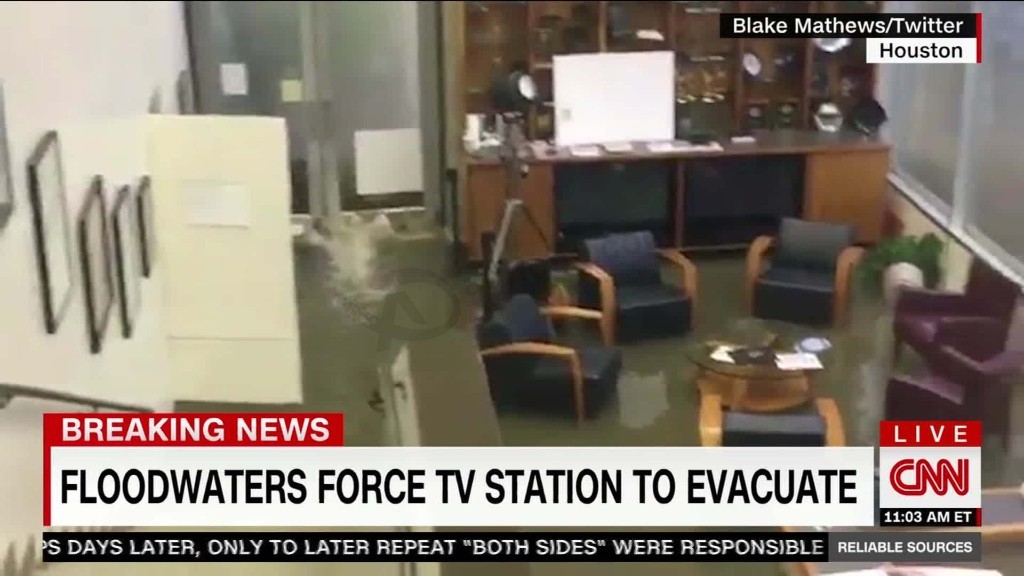 Houston TV station forced off air as crews evacuate ahead of floodwater