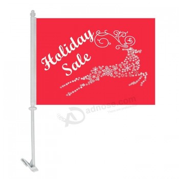 Wholesale Custom high quality christmas flags Car Window Flags christmas decorations