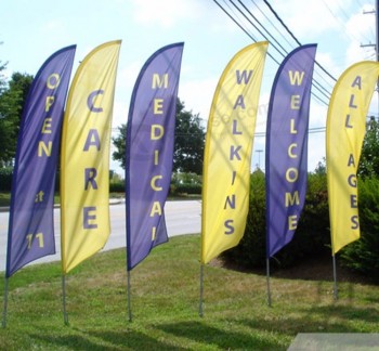 Hot Selling Custom Promotional Outdoor Use Swooper 5M Feather Banner Flag