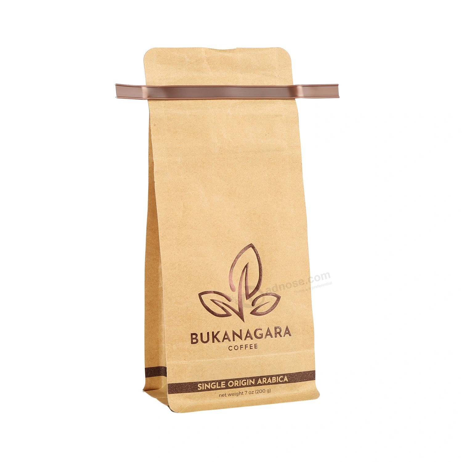 Biodegradable Kraft Empty Coffee Beans Packing Bag