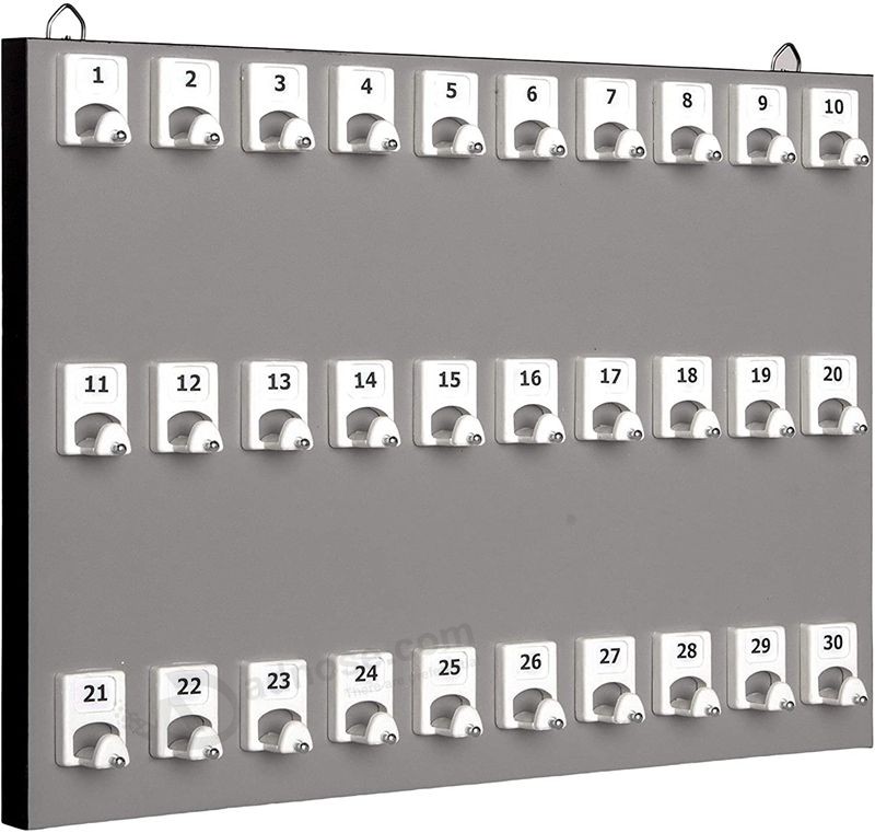 keystand # 30PGS with 30 Numbered Hooks for Real Estate Offices & Rentals (30 Sets of Tag & Ring Included)