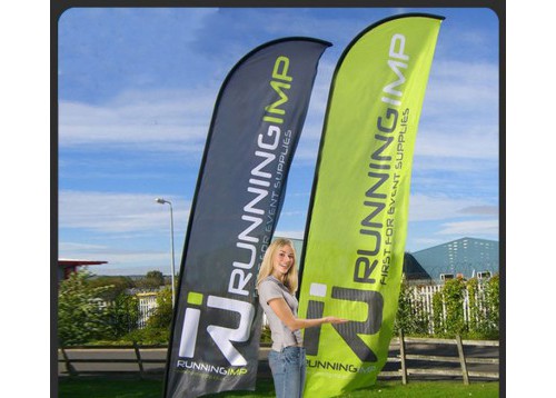 The difference between the beach flags, swooper flags and feather flags