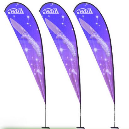 Double Side Printed Fashion Beach Flags Factory Direct