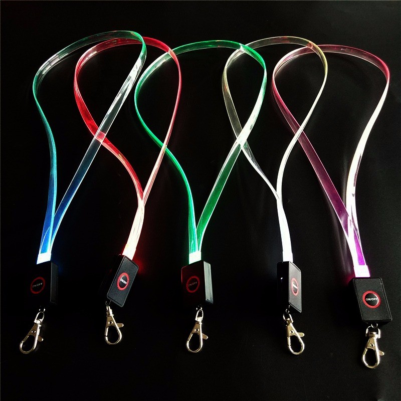 Single Custom LED Light Flashing TPU Lanyards